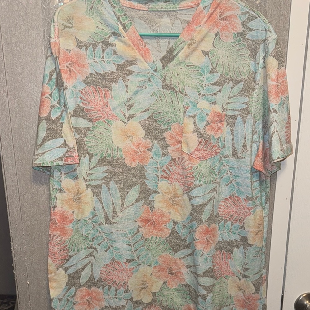 Red Camel Floral Short Sleeve Tee